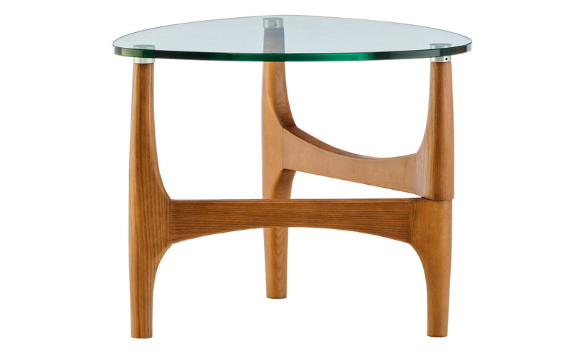 Ledell Glass Top Side Table